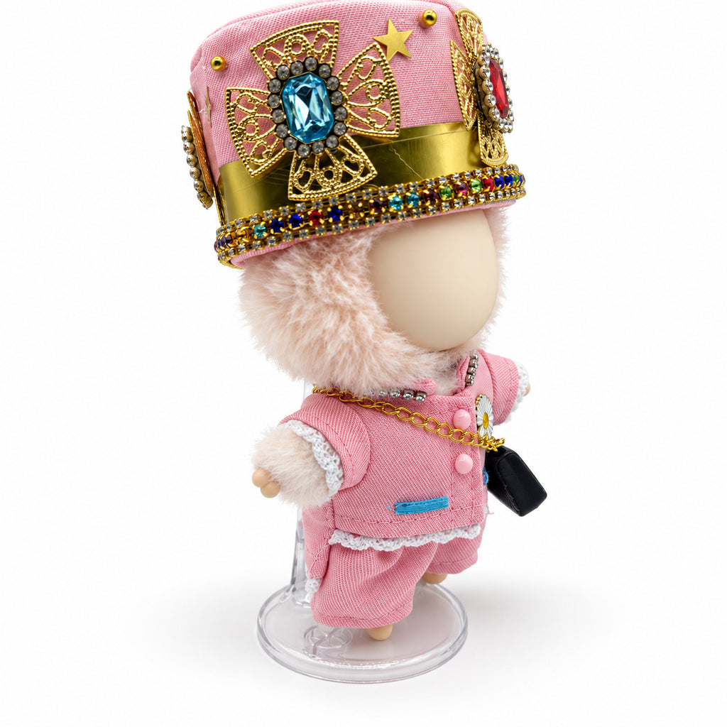 Royal Pink Jewel Crown Outfit for 17cm Doll