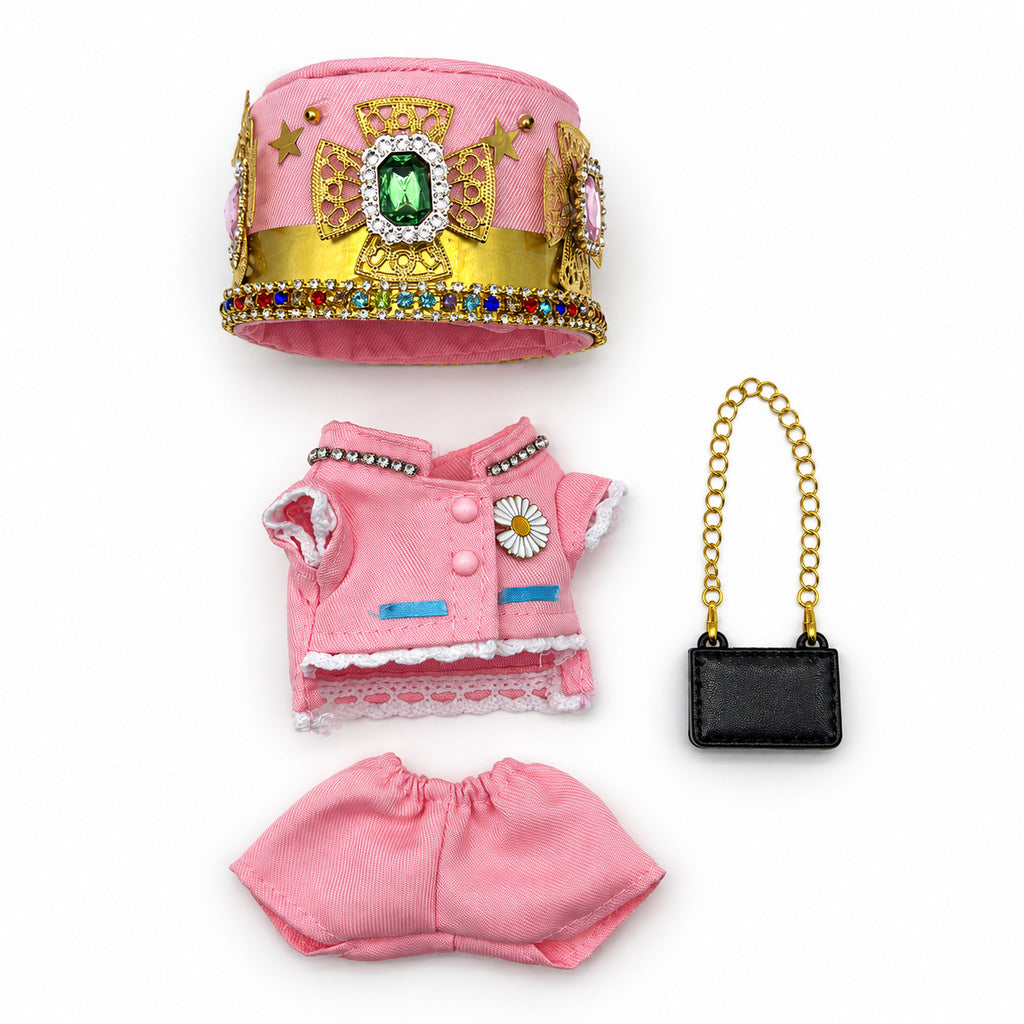 Royal Pink Jewel Crown Outfit for 17cm Doll