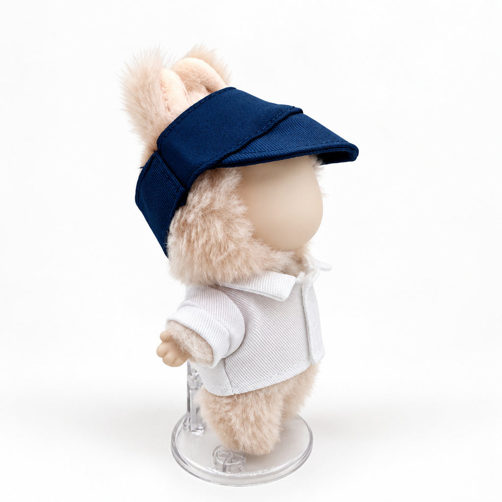 White Sailor Shirt & Navy Visor Set for 17cm Doll