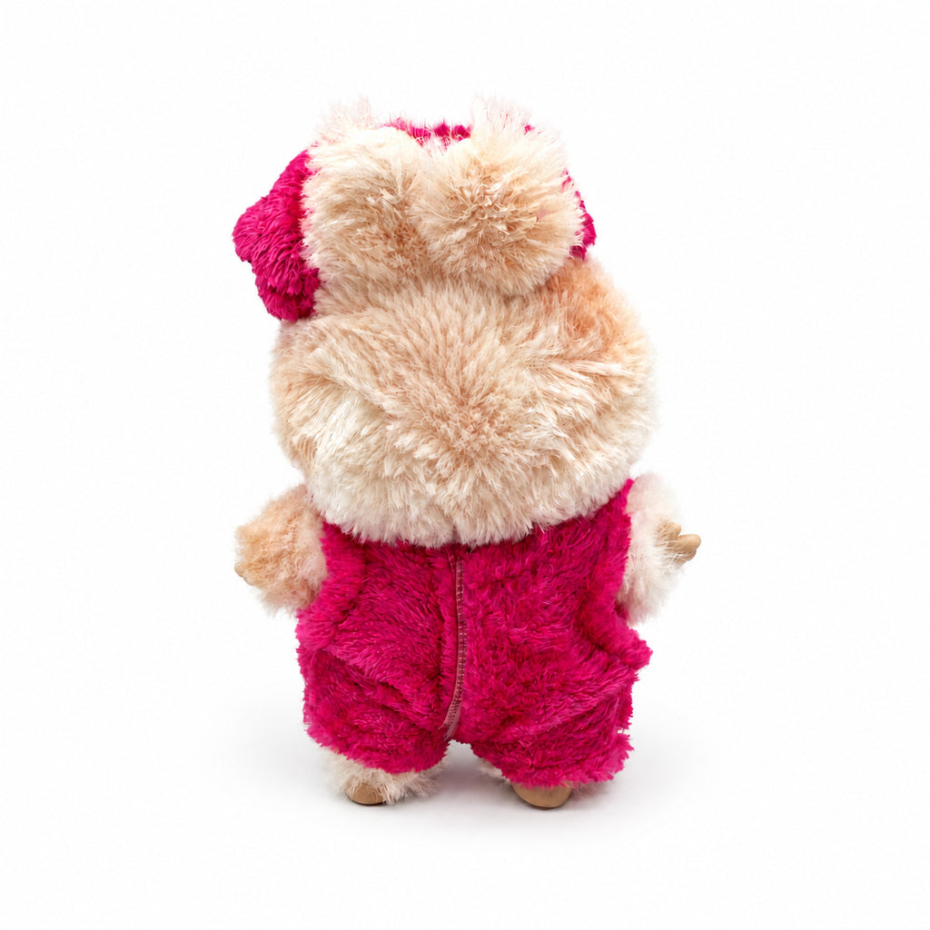Fuchsia Bear Plush Romper for 17cm Doll