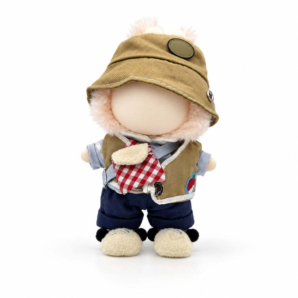 Khaki Explorer Overalls Outfit for 17cm Doll