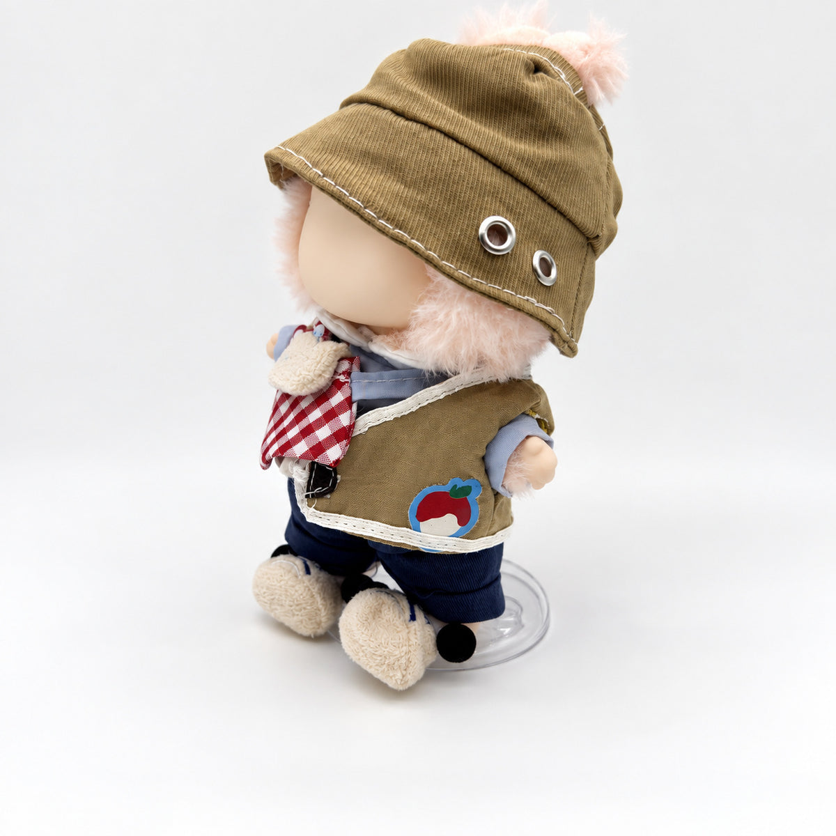 Khaki Explorer Overalls Outfit for 17cm Doll