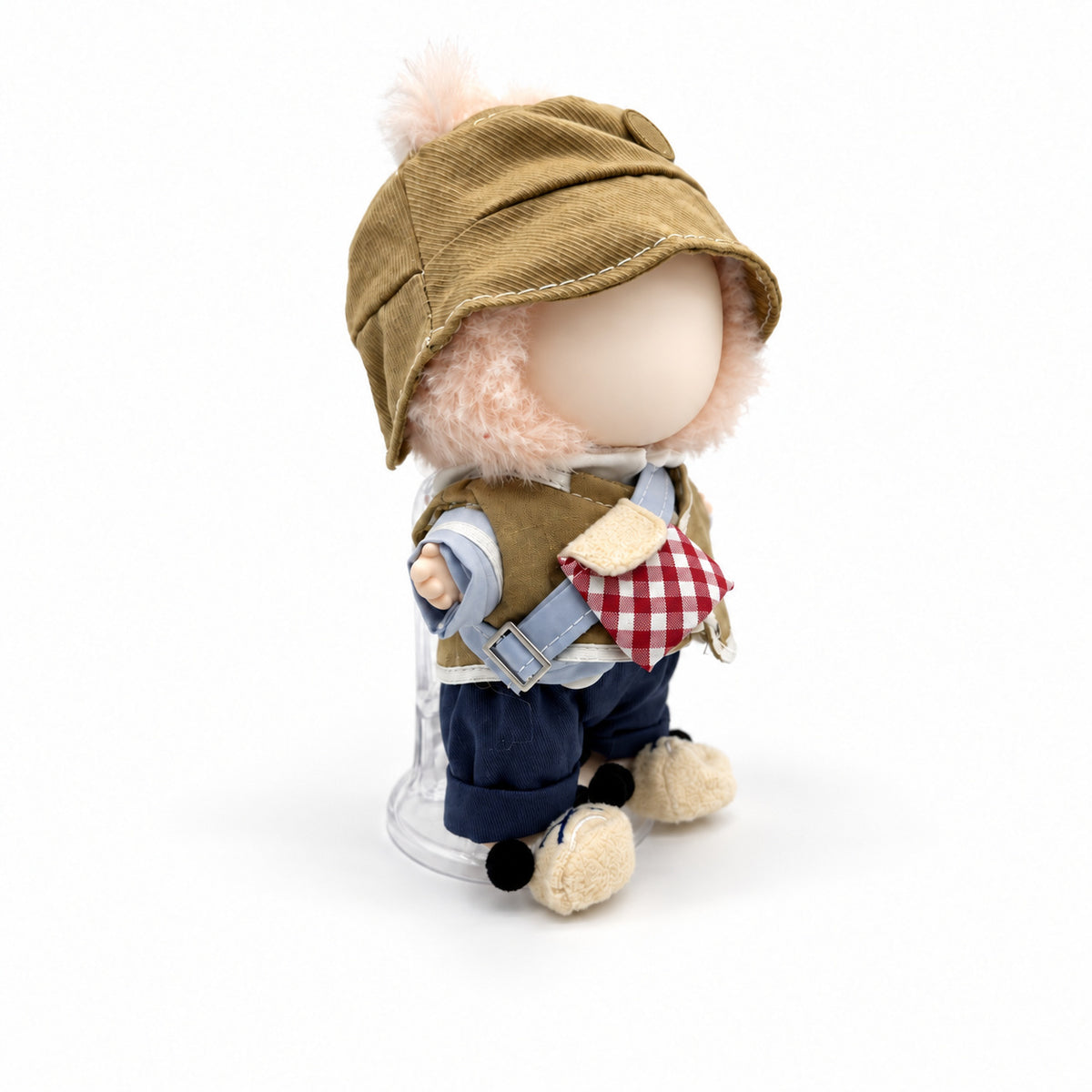 Khaki Explorer Overalls Outfit for 17cm Doll
