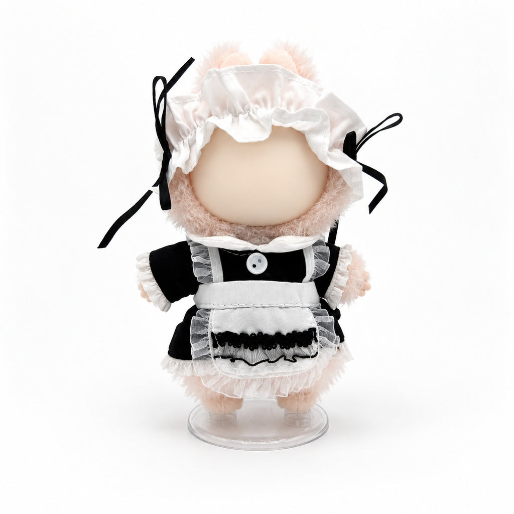 Black & White Maid Dress for 17cm Doll